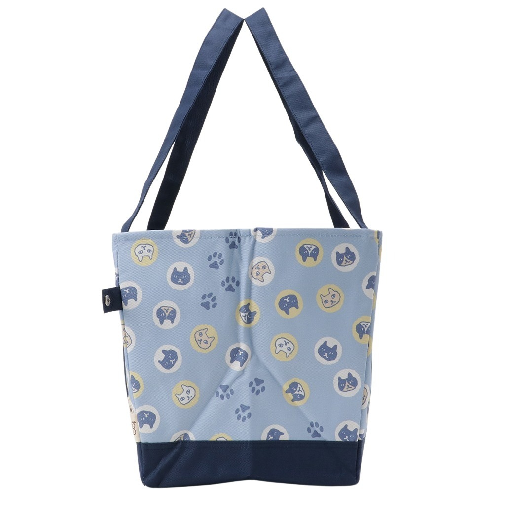 レジかごバッグ 4WA4 [mama fiore マーマフィオーレ] Picoteeシリーズ ピコティ 保温保冷 ネコドット レジカゴバッグ トートバッグ レジャー レディース ブルー