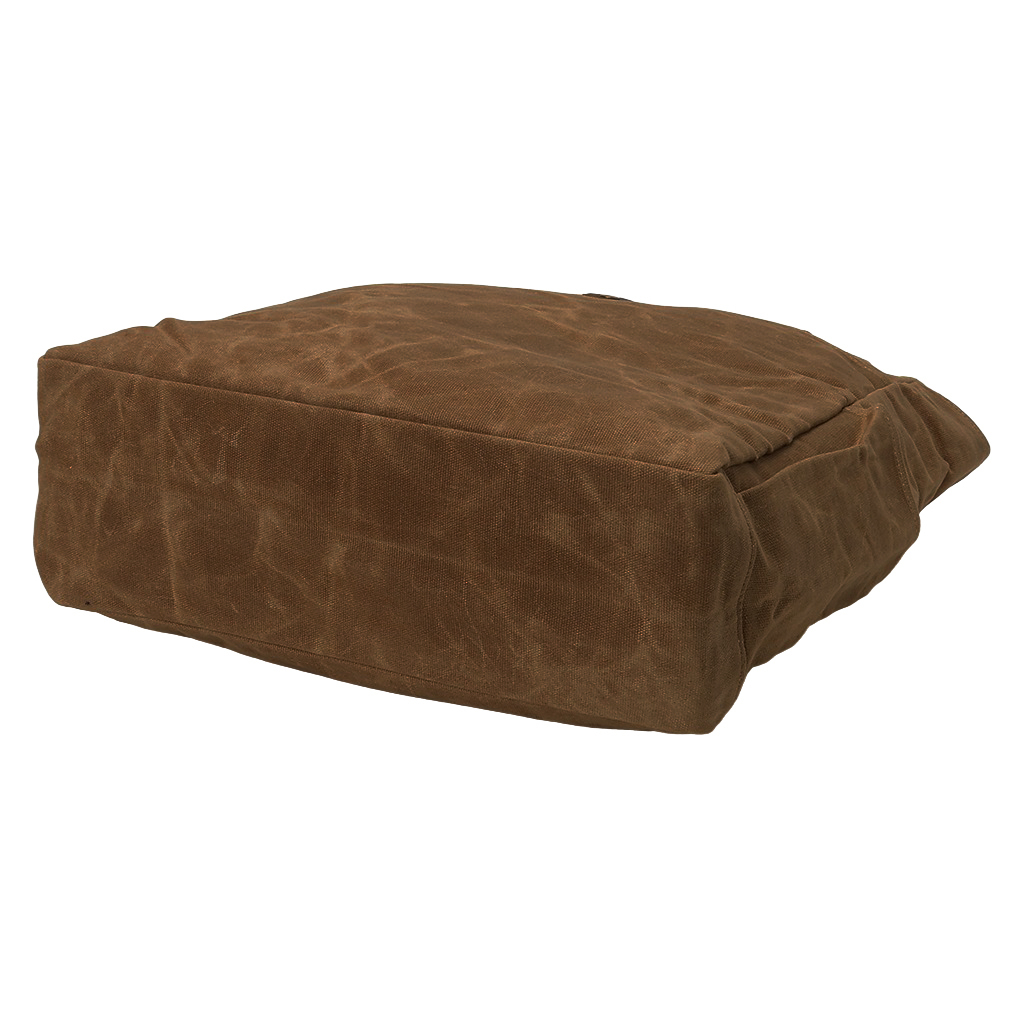 帆布工房 HUSKYII シリーズ 全３色 | A4対応 帆布トートバッグ パラフィン加工 撥水 天然素材 帆布 キャンバス 底板付き 旅行 通学 習い事 男女兼用 丈夫 茶 ブラウン 3X28