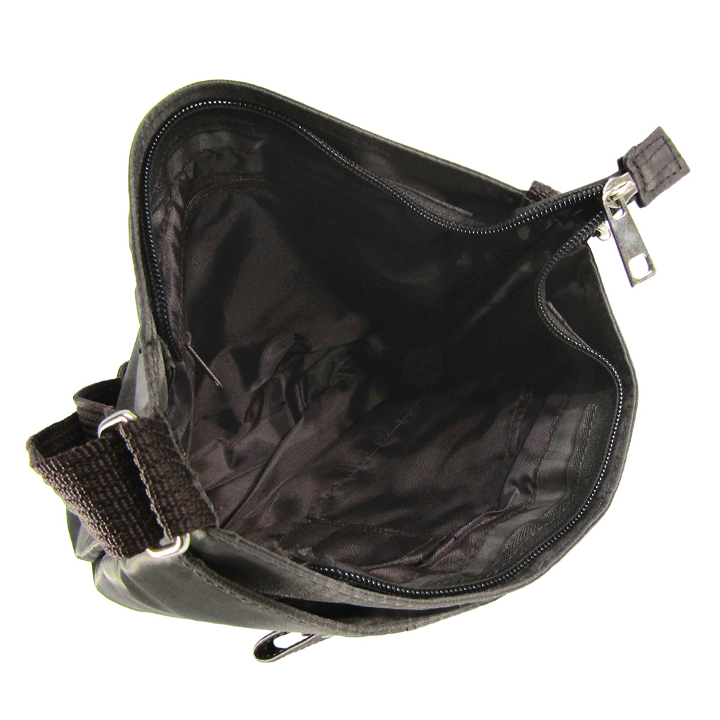 [Sofia Valentino ソフィアバレンチノ] 縦ファスナー ポケット付 ショルダーバッグ｜レディース 多機能 ななめ掛け ブラウン 4874