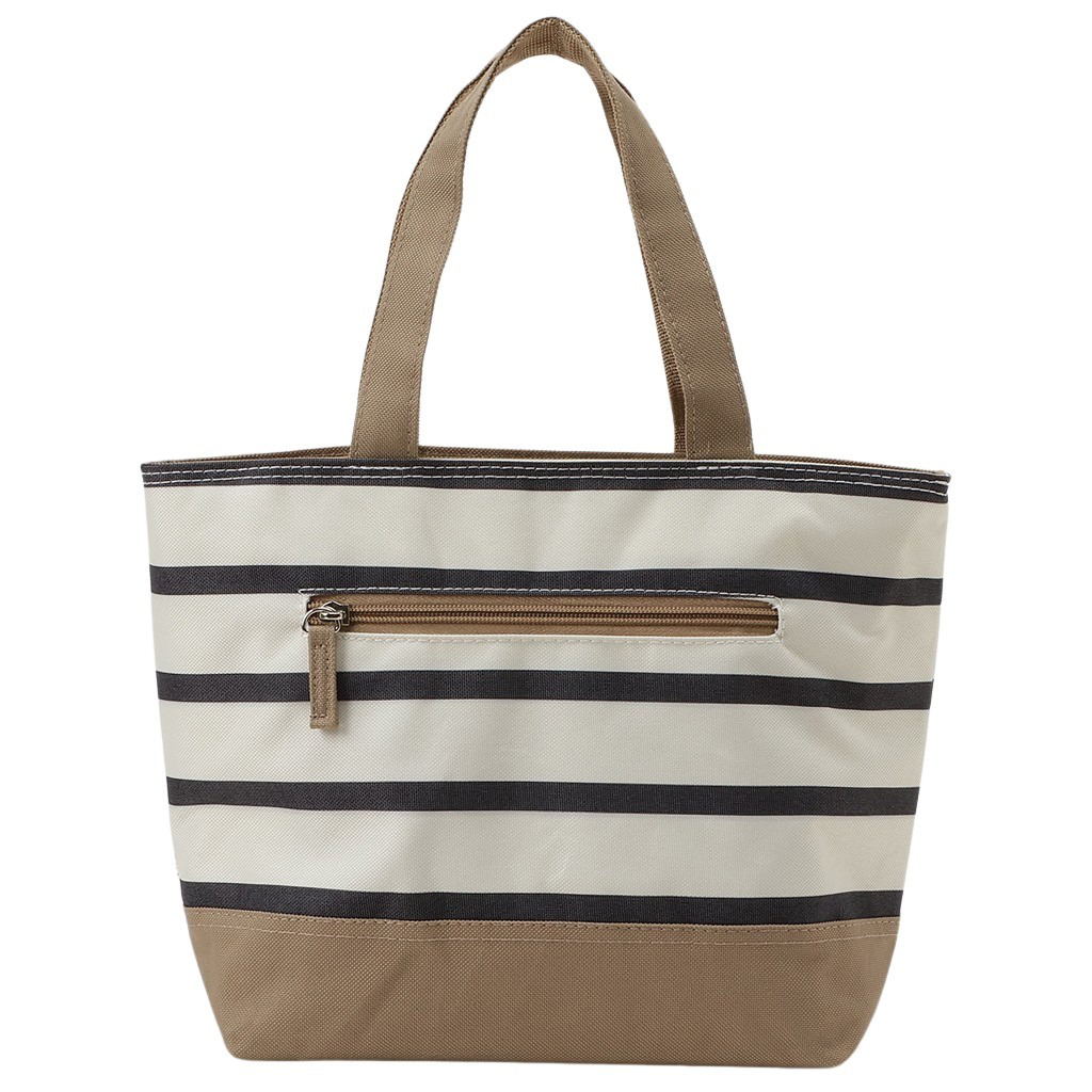  [mama fiore マーマフィオーレ] Picoteeシリーズ ピコティ 保温保冷 ランチバッグ 保冷バッグ | おしゃれ 可愛い サブバッグ 軽量 レディース キッズ 弁当袋 ミニ トートバッグ 4L 便利 マリンボーダー／ブラック