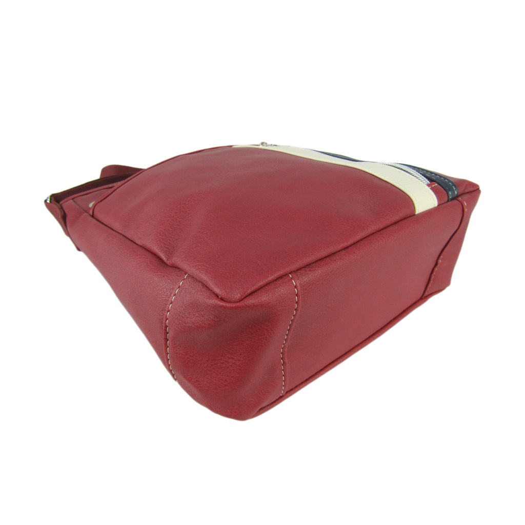 [CUBIC CORE キュービックコア]  ラインショルダーバッグ 合皮 かっこいい メンズ 男女兼用 アンティーク 赤 レッド 1871