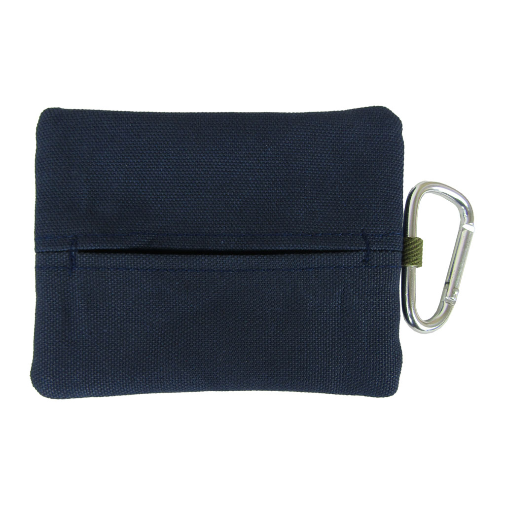 倉敷産帆布 日本製ティッシュポーチ 3J33 [帆布工房 はんぷこうぼう] ミニポーチ 帆布 キャンバス カラビナ付