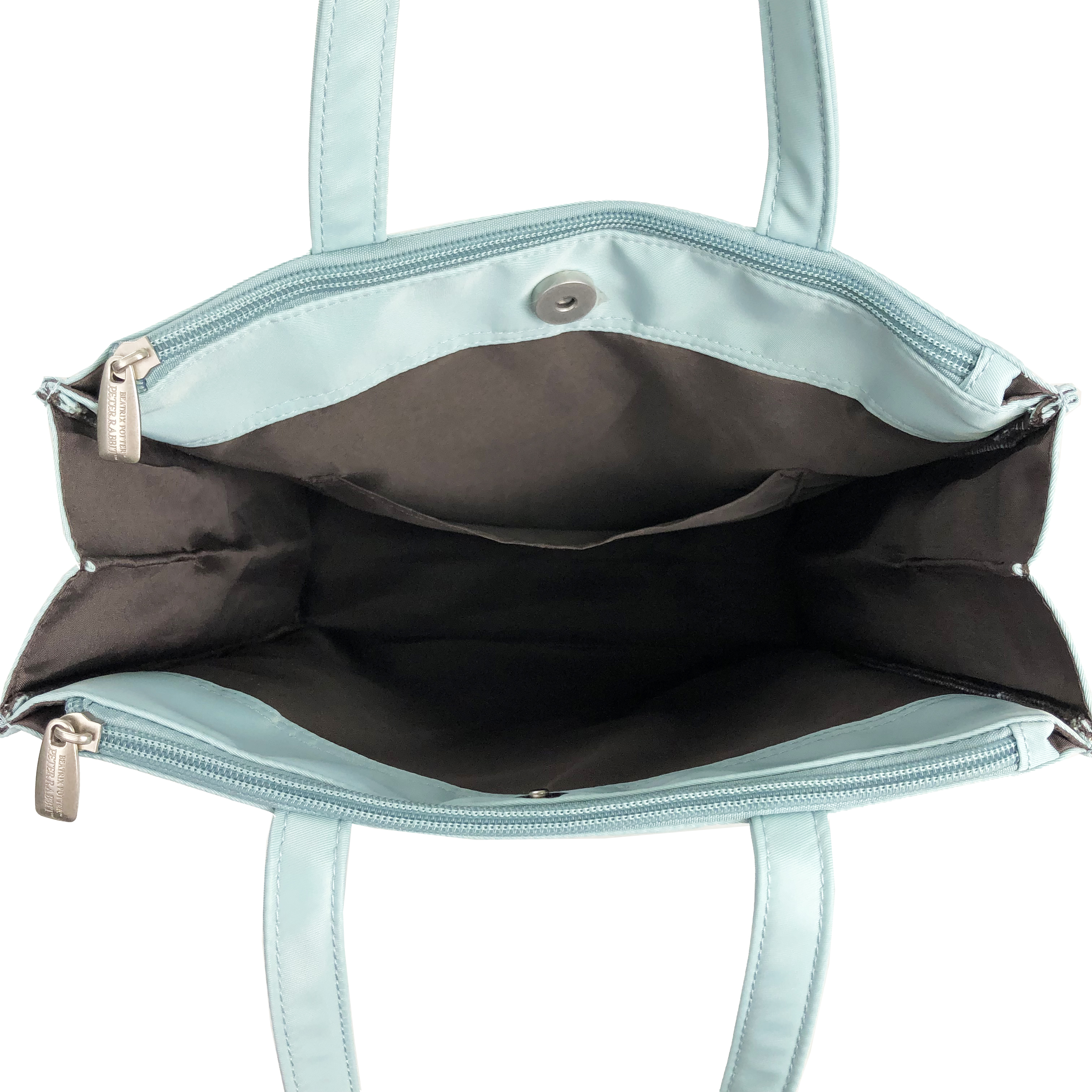  [ピータ―ラビット (ＴＭ )] A4サイズ対応 トートバッグ ハンドバッグ サブバッグ 手持ちタイプ 撥水 ポケット充実 ファスナー付き 大人 上品 かわいい レディース PETERRABBIT(ＴＭ) うさぎ ねこ レッスンバッグ 買い物 お稽古 習い事 縦型トート 0635　02グリーン ThreeKittens