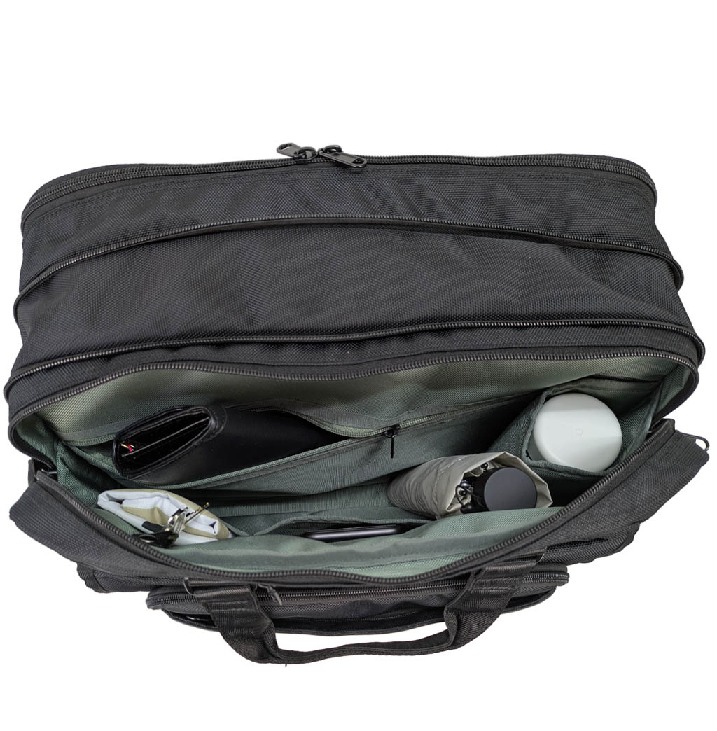 SANDGLASS｜キャリーオン機能 B4対応 2層ビジネスバッグ 大容量 多機能 撥水 リュック 手持ち ビジネスリュック PC タブレット収納 出張 サンドグラス ブラック 3G01