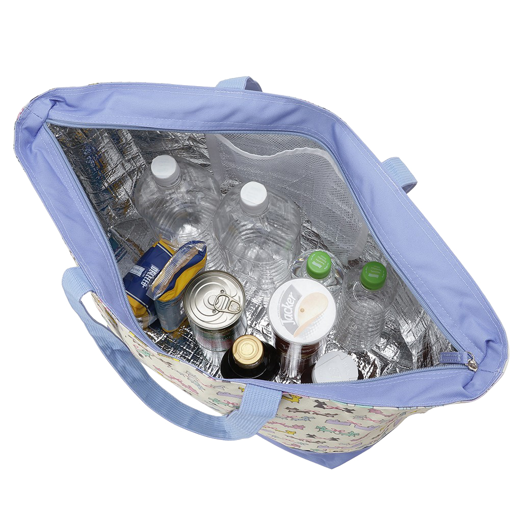 保冷バッグ トートバッグ 4WG7 [mama fiore マーマフィオーレ] Picoteeシリーズ ピコティ 保温保冷 ネコドット 大容量 レジャー キャンプ レディース ブルー