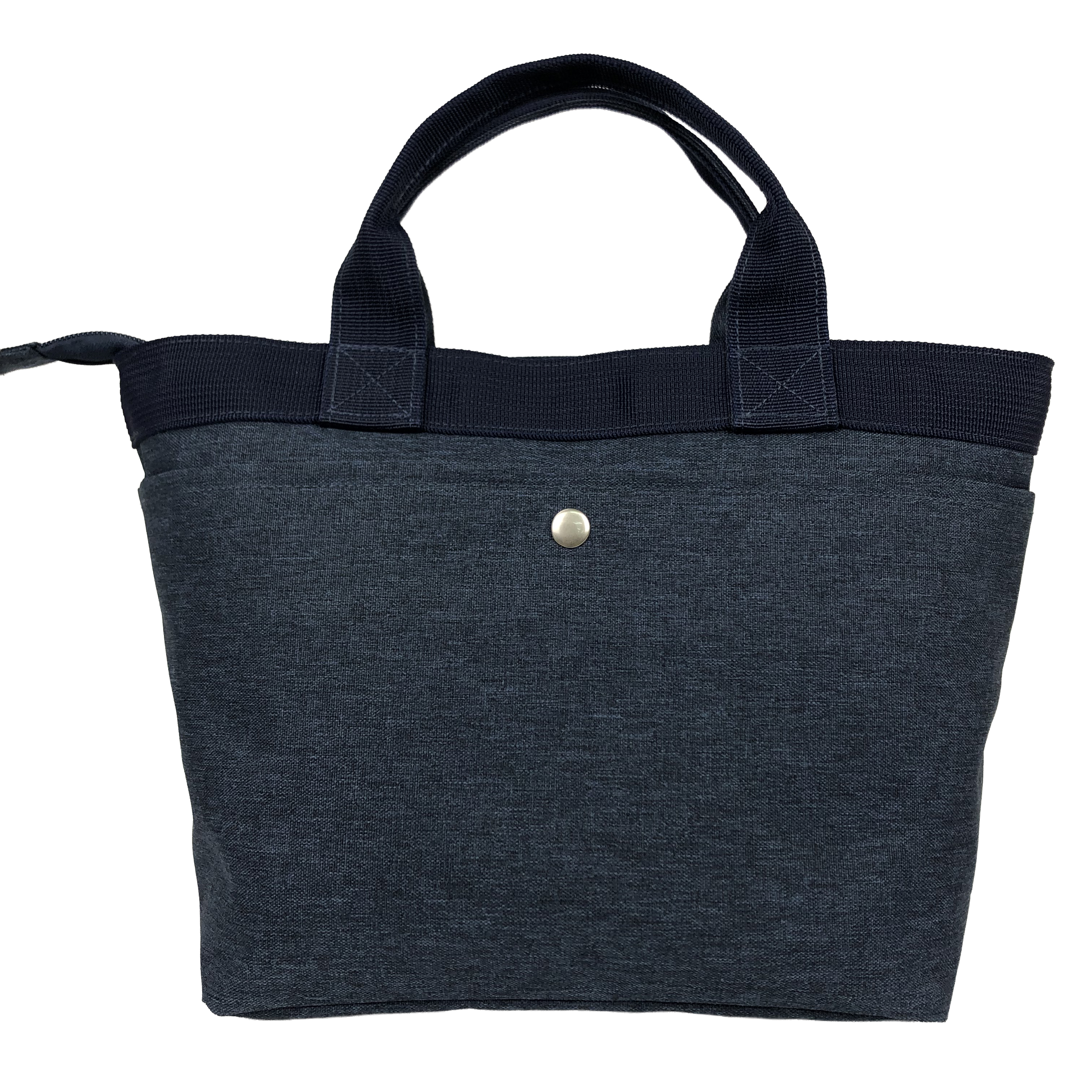 スリーポケット ランチバッグ [PETER RABBIT(TM) ピータ―ラビット(TM)] 多収納 トートバッグ  バイカラー ウサギ柄 小花柄 ガーデン 舟型トート サブバッグ ファスナー付トート お弁当かばん レディース ネイビー 0652