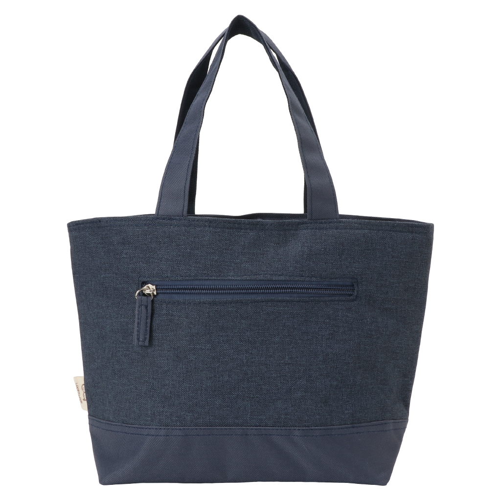  [mama fiore マーマフィオーレ] Picoteeシリーズ ピコティ 保温保冷 ランチバッグ 保冷バッグ | おしゃれ 可愛い サブバッグ 軽量 レディース メンズ 男女兼用 キッズ 弁当袋 ミニ トートバッグ 4L 便利 シンプル／ネイビー