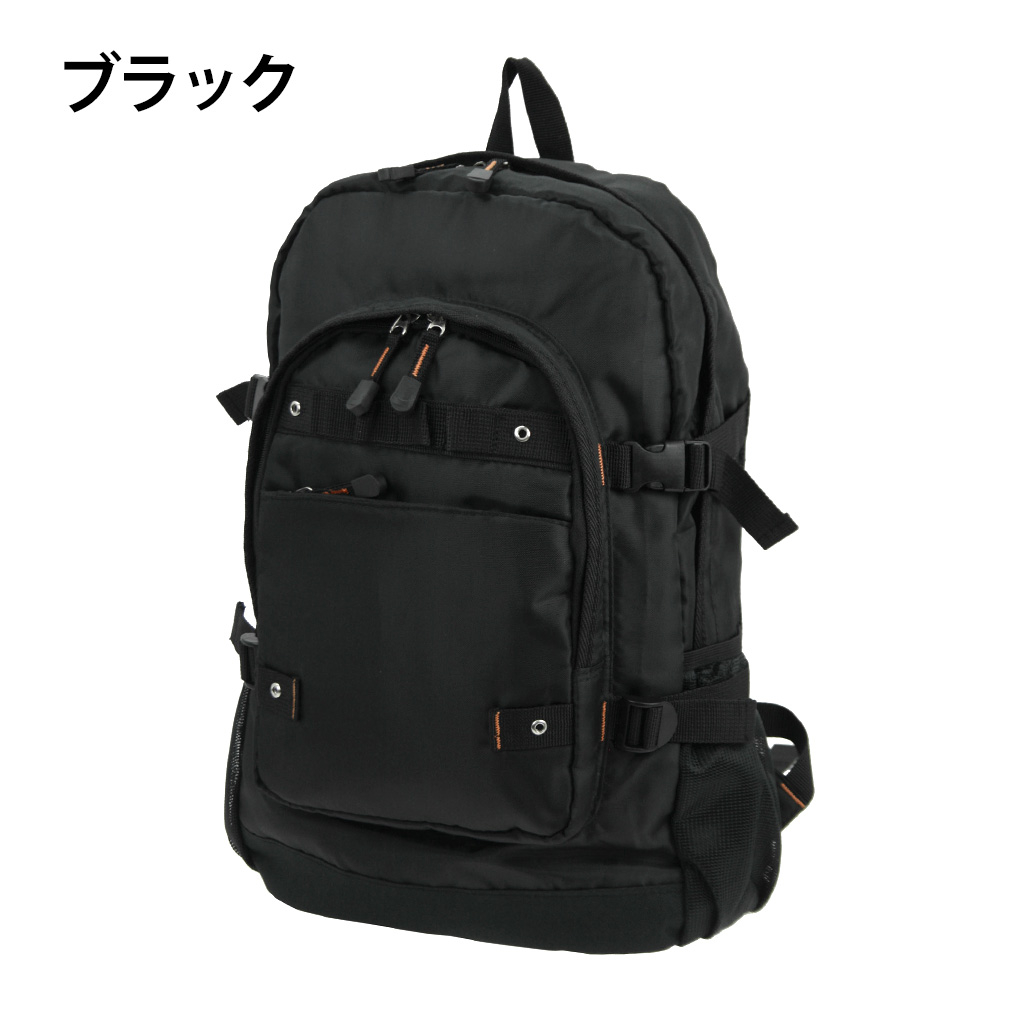 バックパック 3E70 [RV SPORTS アールブイスポーツ] リュック デイバッグ A4 軽量 大容量 01ブラック
