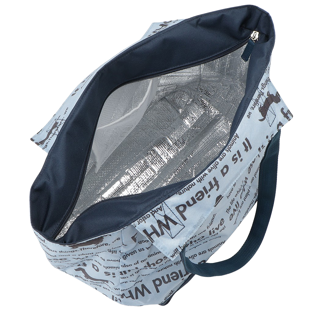 バルーン 保冷バッグ トートバッグ 3L41 [WHOLLY ウォーリー] 保温保冷 大容量 BIGサイズ 買い物 レジャー イヌ レディース サックス