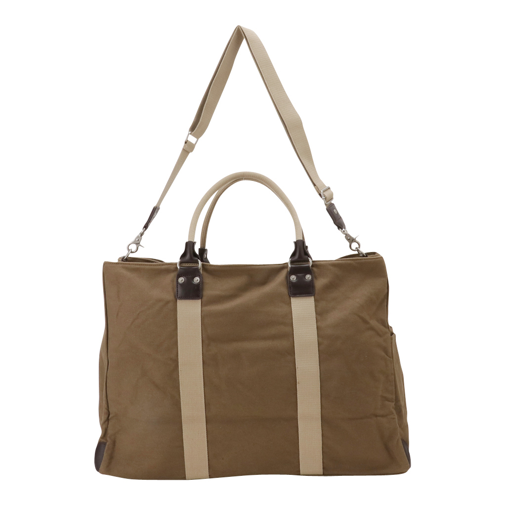 帆布工房 TRIPLINEシリーズ | ボストンバッグ (L) 帆布 キャンバス 本革 旅行カバン 旅行バッグ トラベルバッグ メンズ レディース 2泊3日 ビンテージ B4対応 多機能 カーキ 3X84