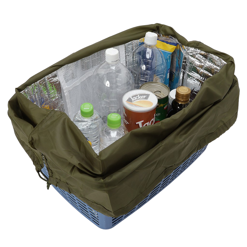 保温 保冷 レジかごバッグ 4WJ4 [mama fiore マーマフィオーレ] Picoteeシリーズ ピコティ 保温保冷 OUTDOOR 大容量 レジカゴバッグ トートバッグ キャンプ レディース カーキ