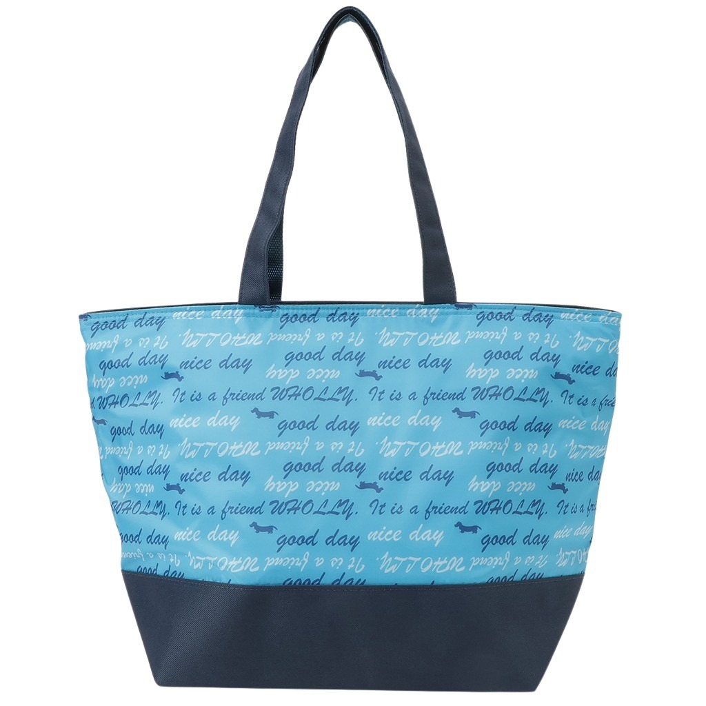 保冷バッグ トートバッグ 3L23 [WHOLLY ウォーリー] 保温保冷 買い物 レジャー イヌ かわいい レディース ブルー