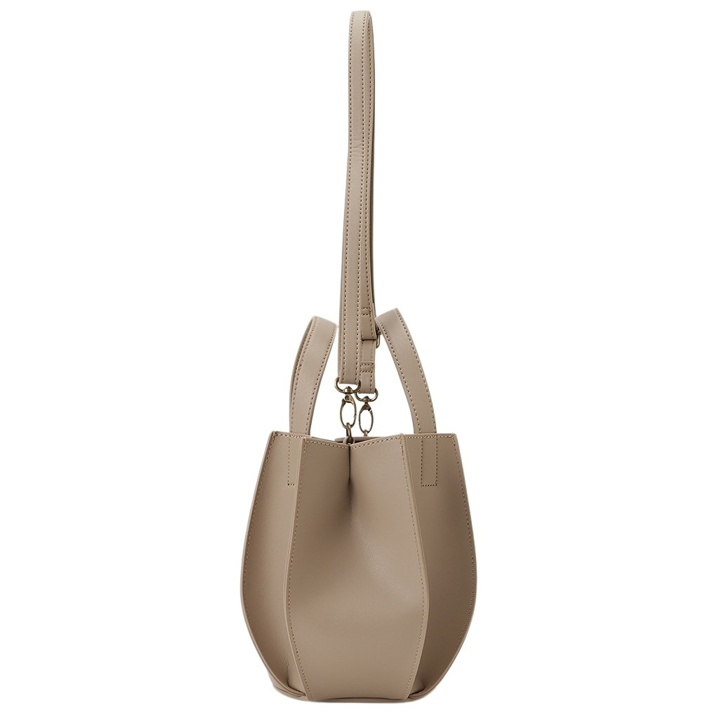ショルダーバッグ 6242 [chiemi sacs チエミサックス] シンプル 2WAY オシャレ バケットバッグ 自立 レディース 00ベージュ