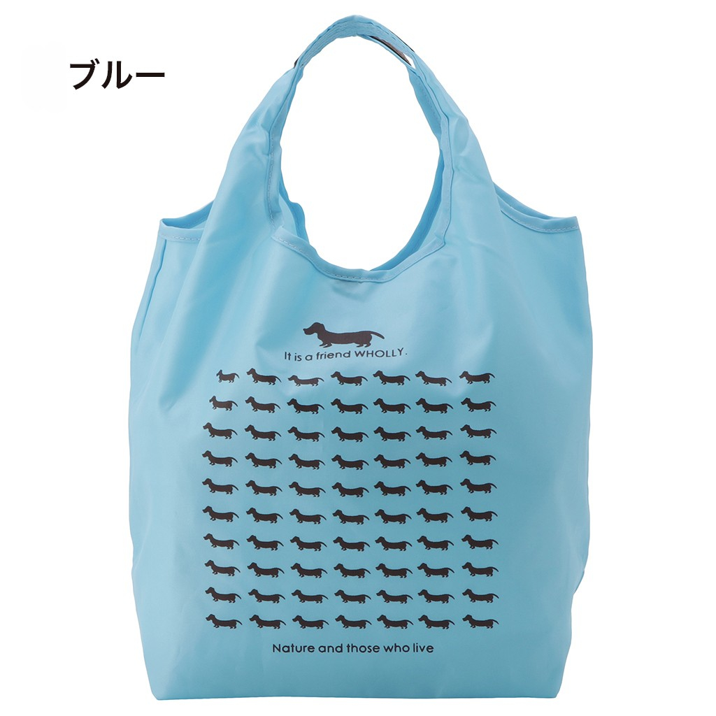 WHOLLY | コンパクト収納 マルシェバッグ | ベーシックサイズ 赤 レッド 3L01