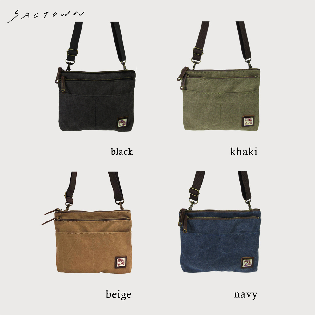2WAY サコッシュ 帆布ショルダー 3J53 [帆布工房 はんぷこうぼう] 男女兼用 ショルダーバッグ ポーチ ななめ掛け 帆布 キャンバス