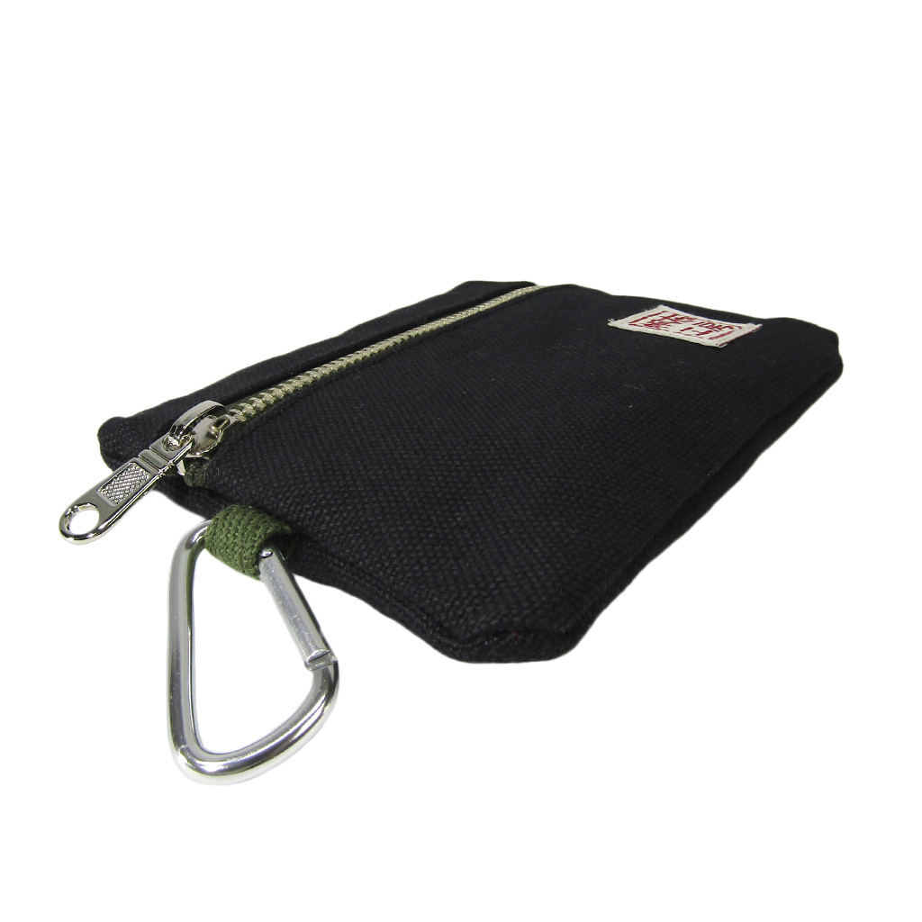 倉敷産帆布 日本製ティッシュポーチ 3J33 [帆布工房 はんぷこうぼう] ミニポーチ 帆布 キャンバス カラビナ付