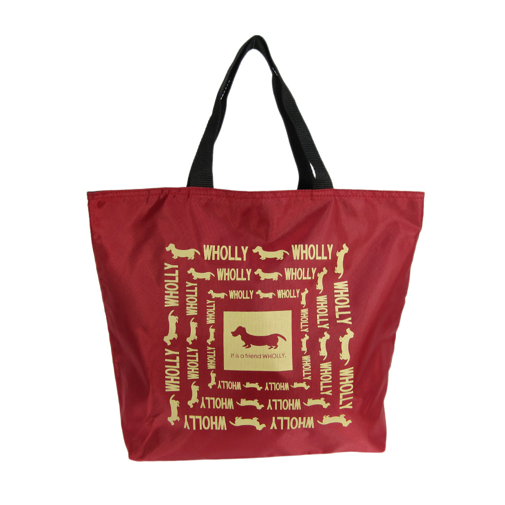 WHOLLY | リバーシブル トートバッグ | A4対応 赤系×紺系 レッド 3L08