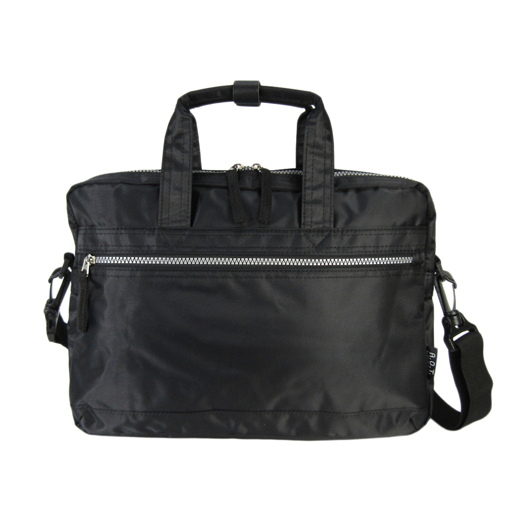 [A.O.T エーオーティー] B5サイズ対応 2way ビジネスバッグ ショルダー 通勤 ビジネス 営業 軽い  黒×白 ブラック×ホワイト 3843