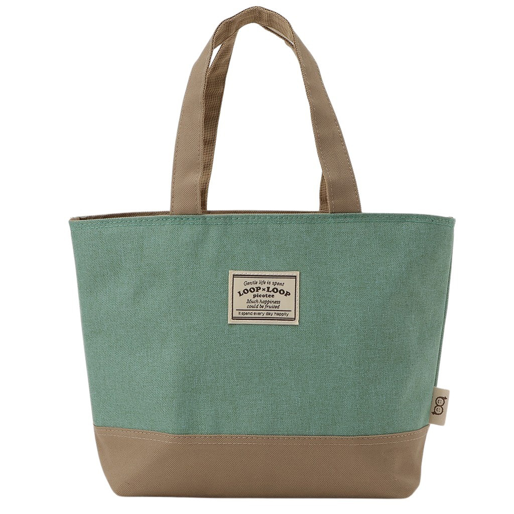  [mama fiore マーマフィオーレ] Picoteeシリーズ ピコティ 保温保冷 ランチバッグ 保冷バッグ | おしゃれ 可愛い サブバッグ 軽量 レディース メンズ 男女兼用 キッズ 弁当袋 ミニ 4L 便利 シンプル／ライトグリーン