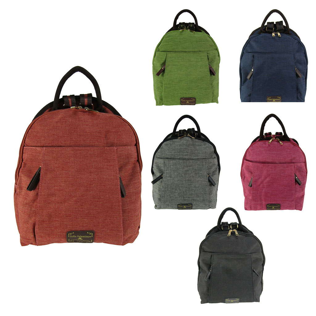 [Sofia Valentino ソフィアバレンチノ] 軽量 リュックサック | ポリエステル かわいい 軽い レディース 多収納 リュック 橙 オレンジ 4927 
