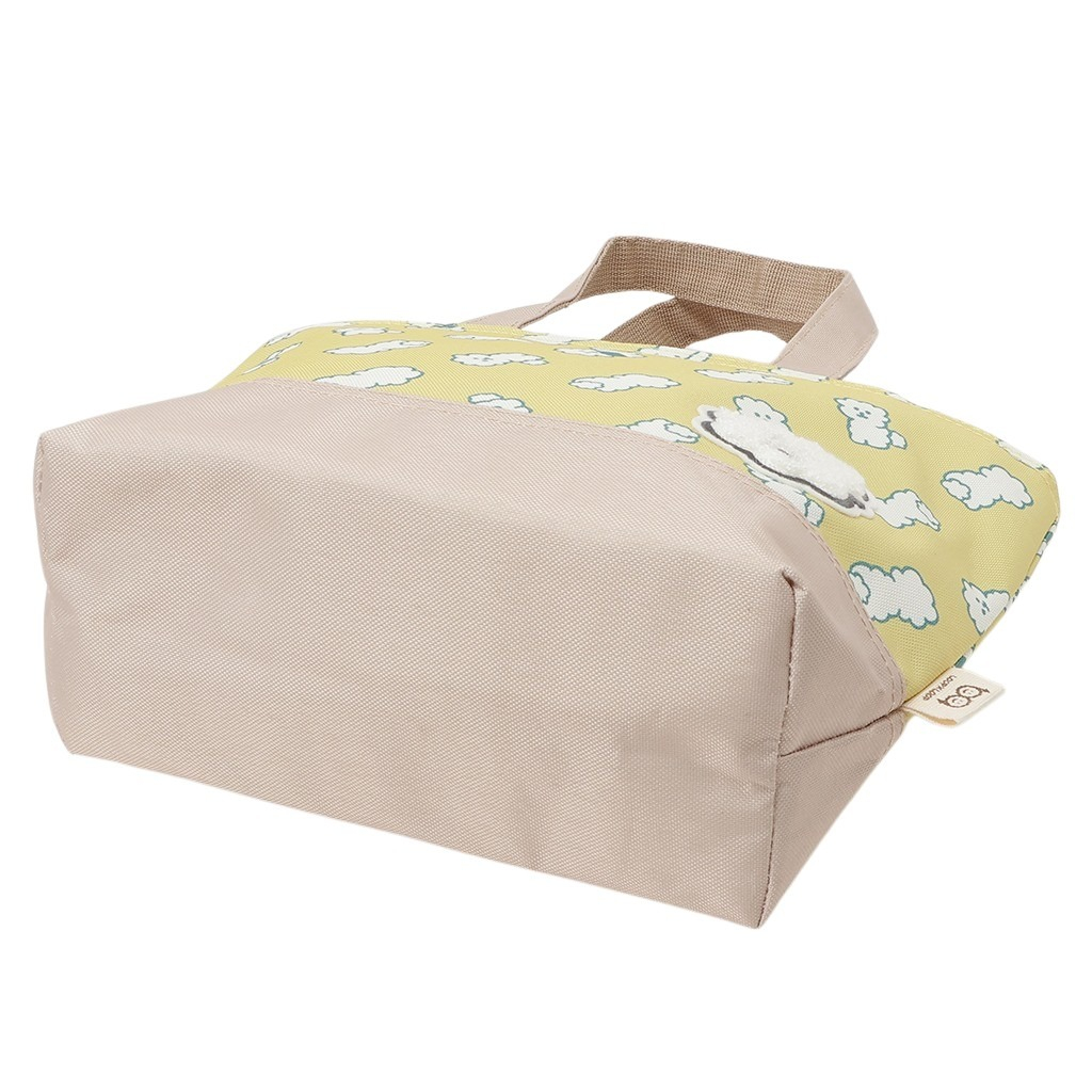  [mama fiore マーマフィオーレ] Picoteeシリーズ ピコティ 保温保冷 ランチバッグ 保冷バッグ | おしゃれ 可愛い サブバッグ 軽量 レディース キッズ 弁当袋 ミニ トートバッグ 4L 便利 モフモフ犬のモフィコ／イエロー