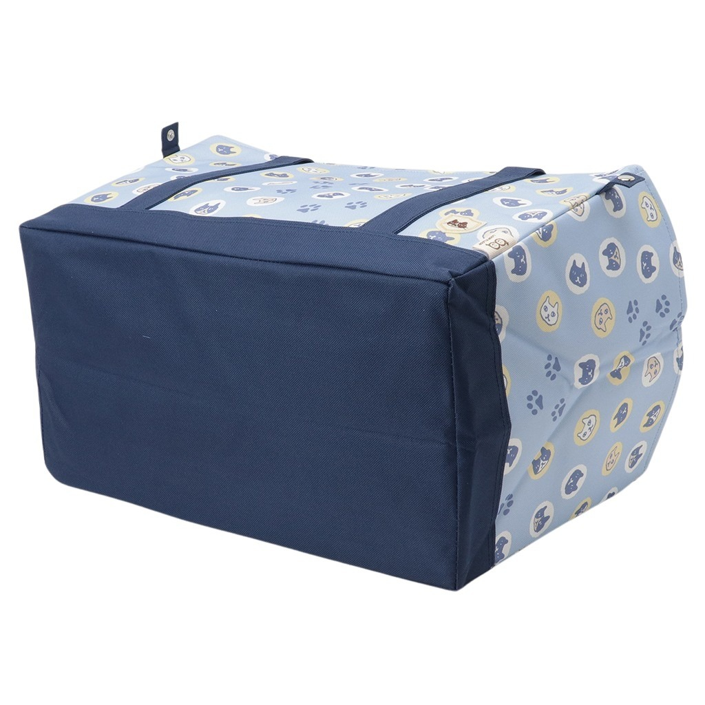 レジかごバッグ 4WA4 [mama fiore マーマフィオーレ] Picoteeシリーズ ピコティ 保温保冷 ネコドット レジカゴバッグ トートバッグ レジャー レディース ブルー