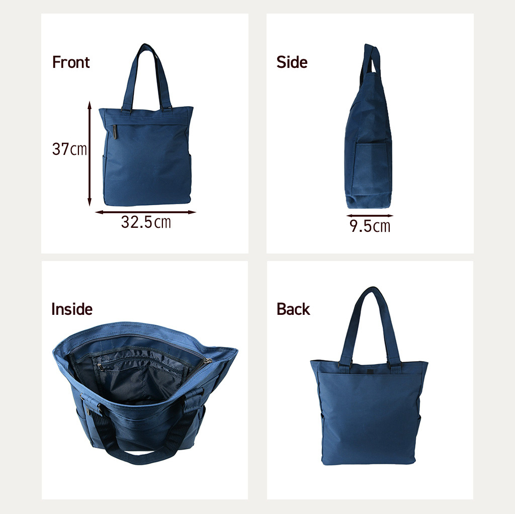 9ポケット収納！A4対応 カジュアルトートバッグ 3975 男女兼用 トート メンズ カジュアル 背面 サイドポケット 収納力 軽量 お稽古 レッスン A4