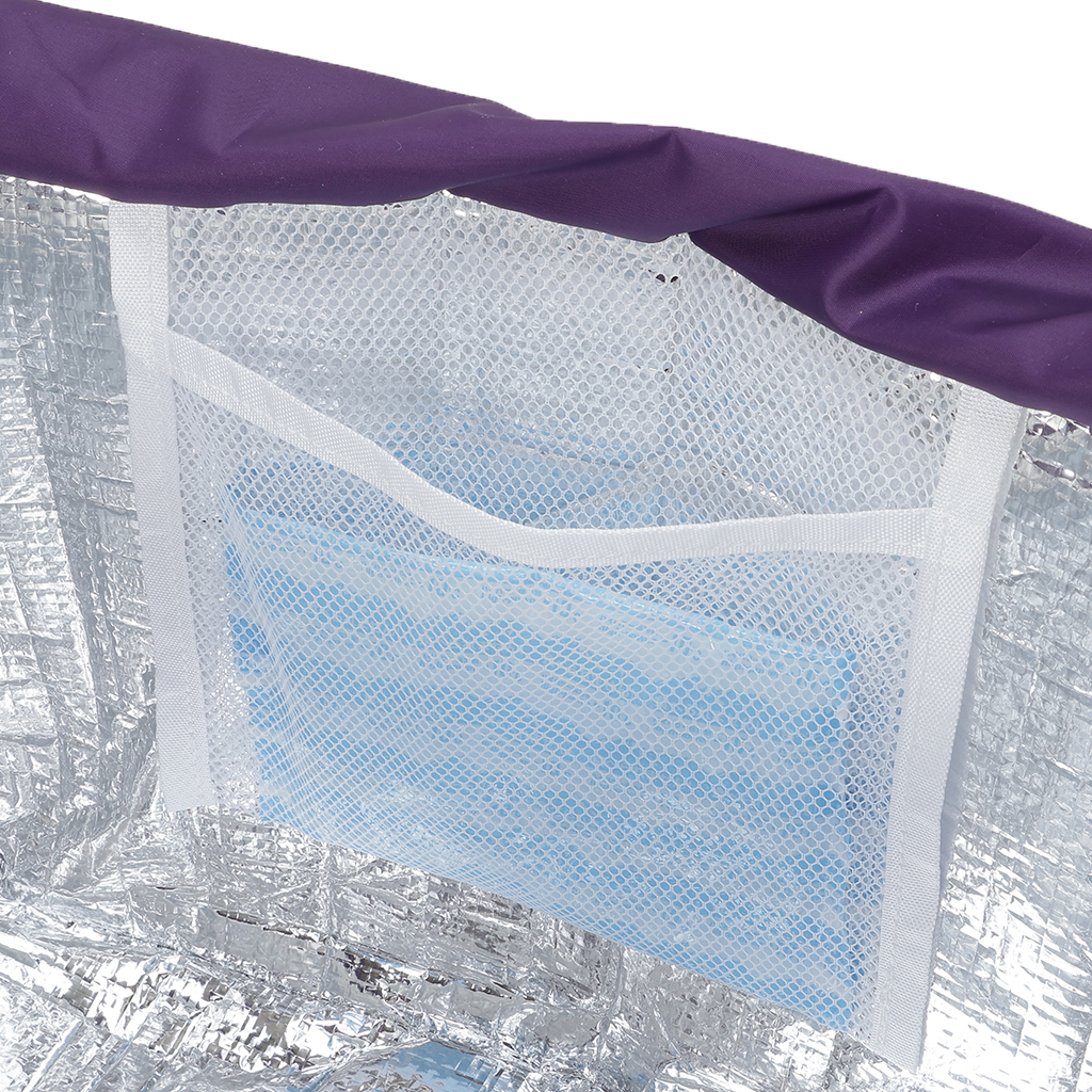 レジかごバッグ 4WG9 [mama fiore マーマフィオーレ] Picoteeシリーズ ピコティ 保温保冷 ねこ柄 ネコ柄 コンパクトレジカゴバッグ トートバッグ 買物 レディース パープル