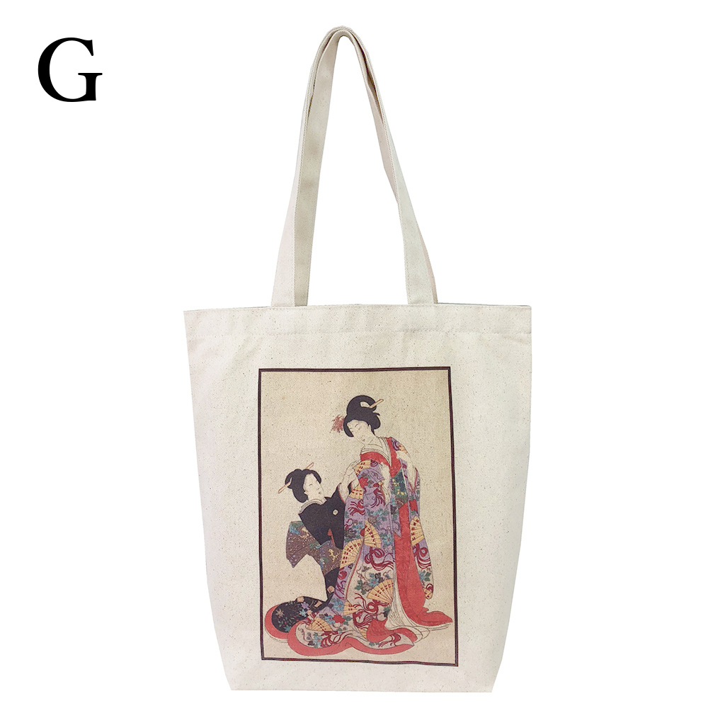 トートバッグ 9084 [Palette Pop パレットポップ] 浮世絵 錦絵 和風 名画 葛飾北斎 歌川広重 東洲斎写楽 一楽亭栄水 喜多川歌麿 楊洲周延 A4 帆布 男女兼用 メンズ レディース エコバッグ 買い物バッグ G 千代田之大奥 お召しかへ
