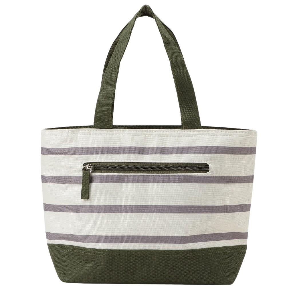  [mama fiore マーマフィオーレ] Picoteeシリーズ ピコティ 保温保冷 ランチバッグ 保冷バッグ | おしゃれ 可愛い サブバッグ 軽量 レディース キッズ 弁当袋 ミニ トートバッグ 4L 便利 マリンボーダー／グレー