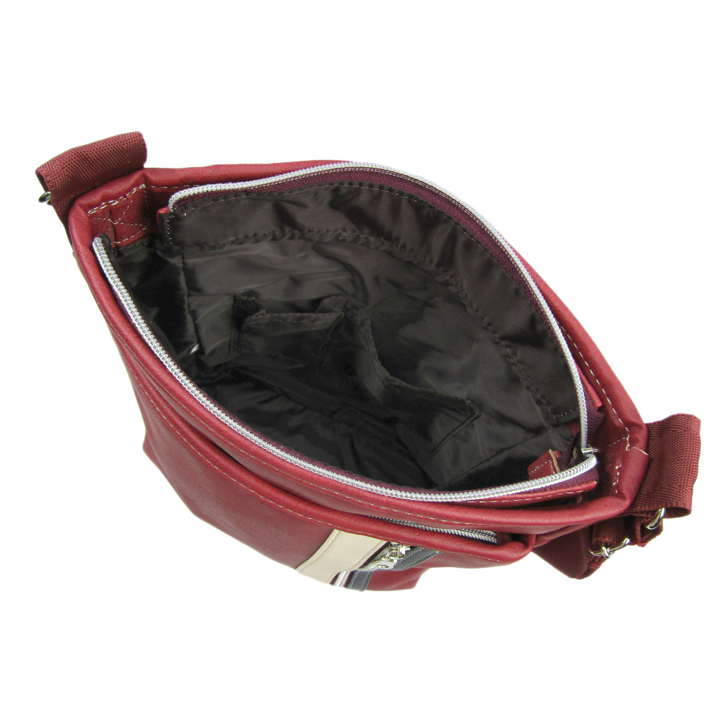 [CUBIC CORE キュービックコア]  ラインショルダーバッグ 合皮 かっこいい メンズ 男女兼用 アンティーク 赤 レッド 1871