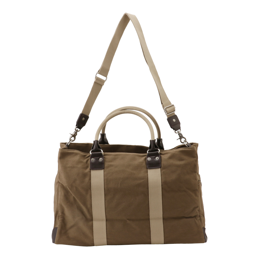 帆布工房 TRIPLINEシリーズ | ボストンバッグ (M) 帆布 キャンバス 本革 旅行カバン 旅行バッグ トラベルバッグ メンズ レディース 出張 ビンテージ B4対応 多機能 カーキ 3X83