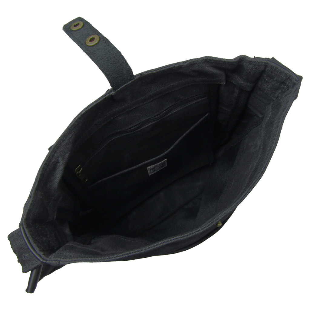 帆布工房 HUSKYII シリーズ 全３色 | B5対応 帆布ショルダーバッグ パラフィン加工 撥水 天然素材 帆布 キャンバス 旅行 通学 男女兼用 頑丈 はんぷこうぼう 黒 ブラック 3X25