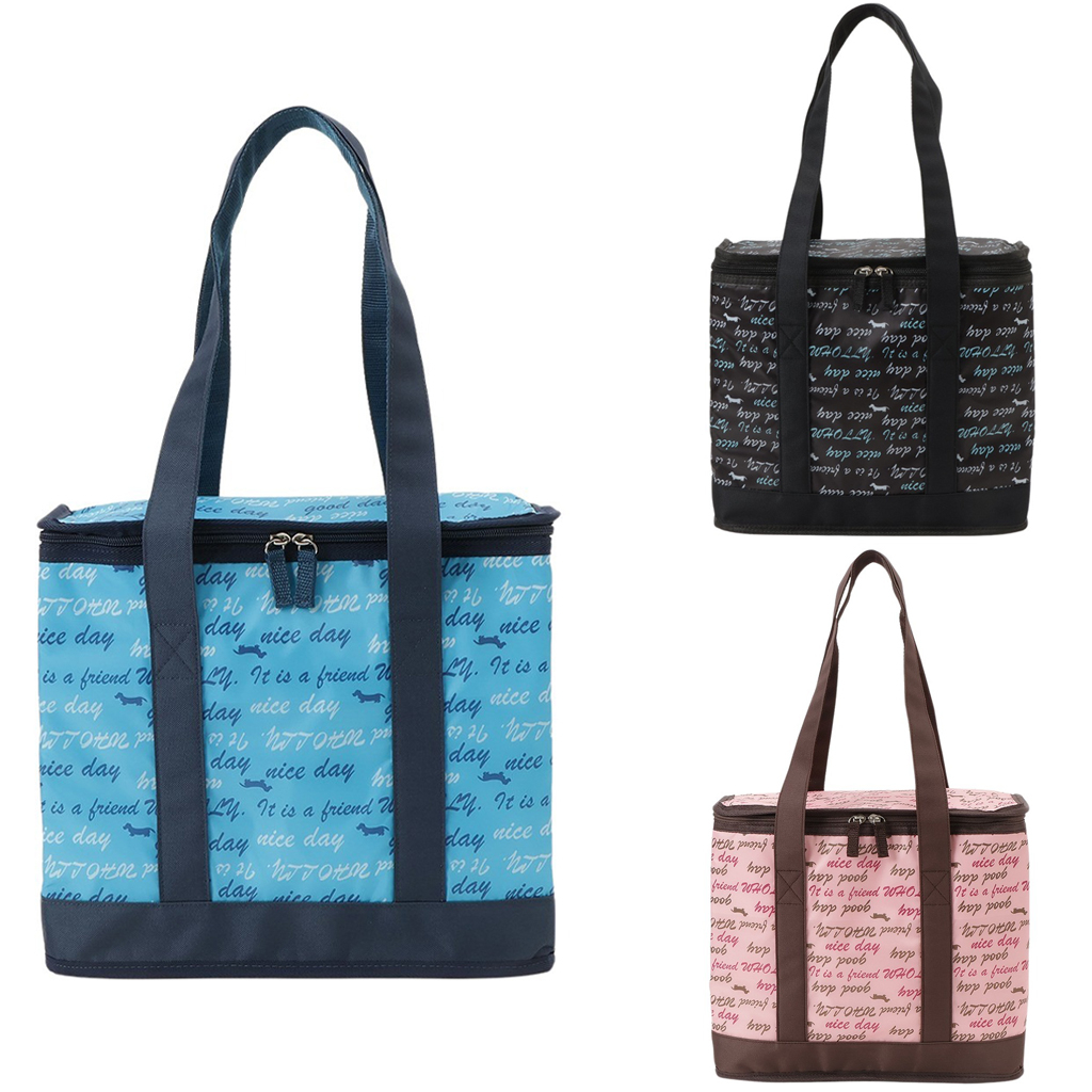 保冷バッグ トートバッグ 3L24 [WHOLLY ウォーリー] 保温保冷 買い物 レジャー イヌ かわいい レディース ブルー