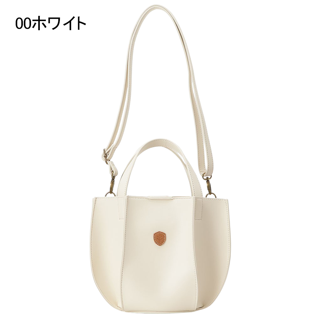 ショルダーバッグ 6242 [chiemi sacs チエミサックス] シンプル 2WAY オシャレ バケットバッグ 自立 レディース 00ホワイト