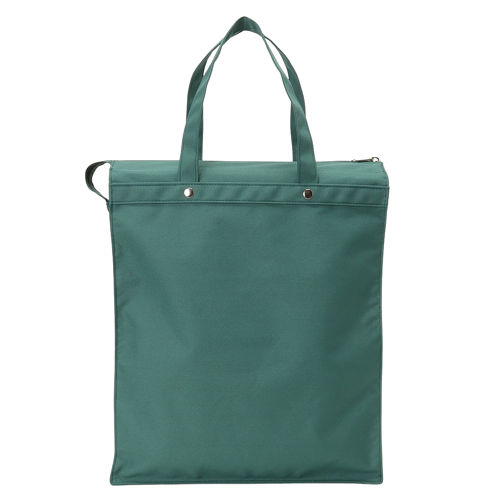 [A.O.T エーオーティー]  多機能 A4 対応トートバッグ 大容量 軽量 書類かばん 縦型 底板付き 撥水加工 男女兼用 ハンドバッグ グリーン 3420