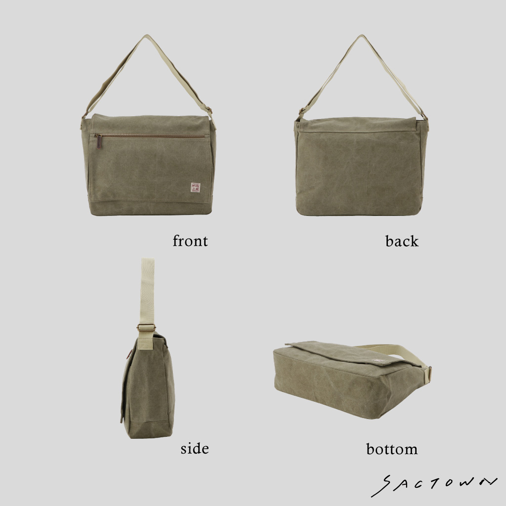 帆布 ショルダーバッグ FLAP SHOULDERシリーズ 3X81 [帆布工房 はんぷこうぼう] 帆布 キャンバス ショルダー斜め掛け A4