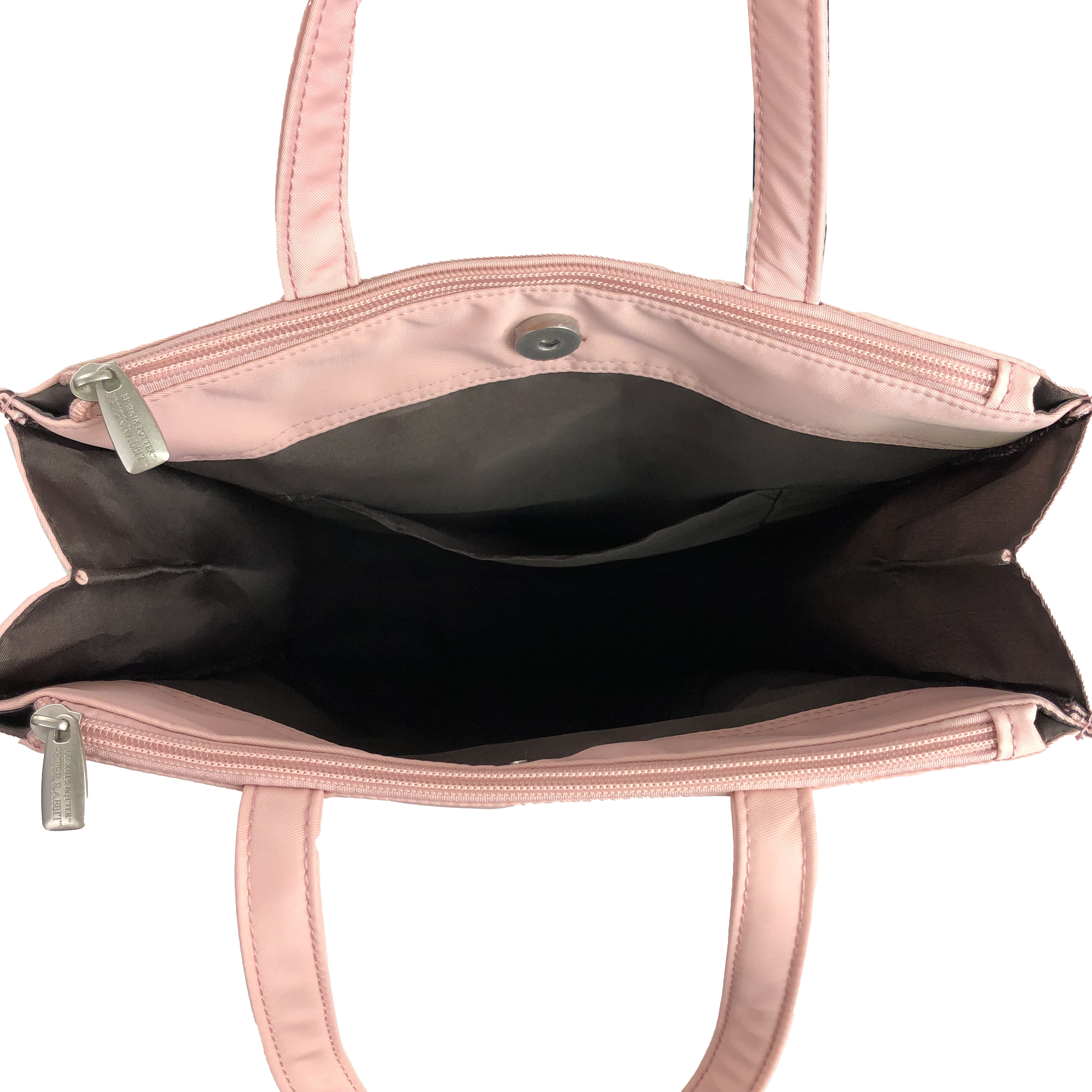  [ピータ―ラビット (ＴＭ )] A4サイズ対応 トートバッグ ハンドバッグ サブバッグ 手持ちタイプ 撥水 ポケット充実 ファスナー付き 大人 上品 かわいい レディース PETERRABBIT(ＴＭ) うさぎ ねこ レッスンバッグ 買い物 お稽古 習い事 縦型トート 0635　02ピンク ThreeKittens