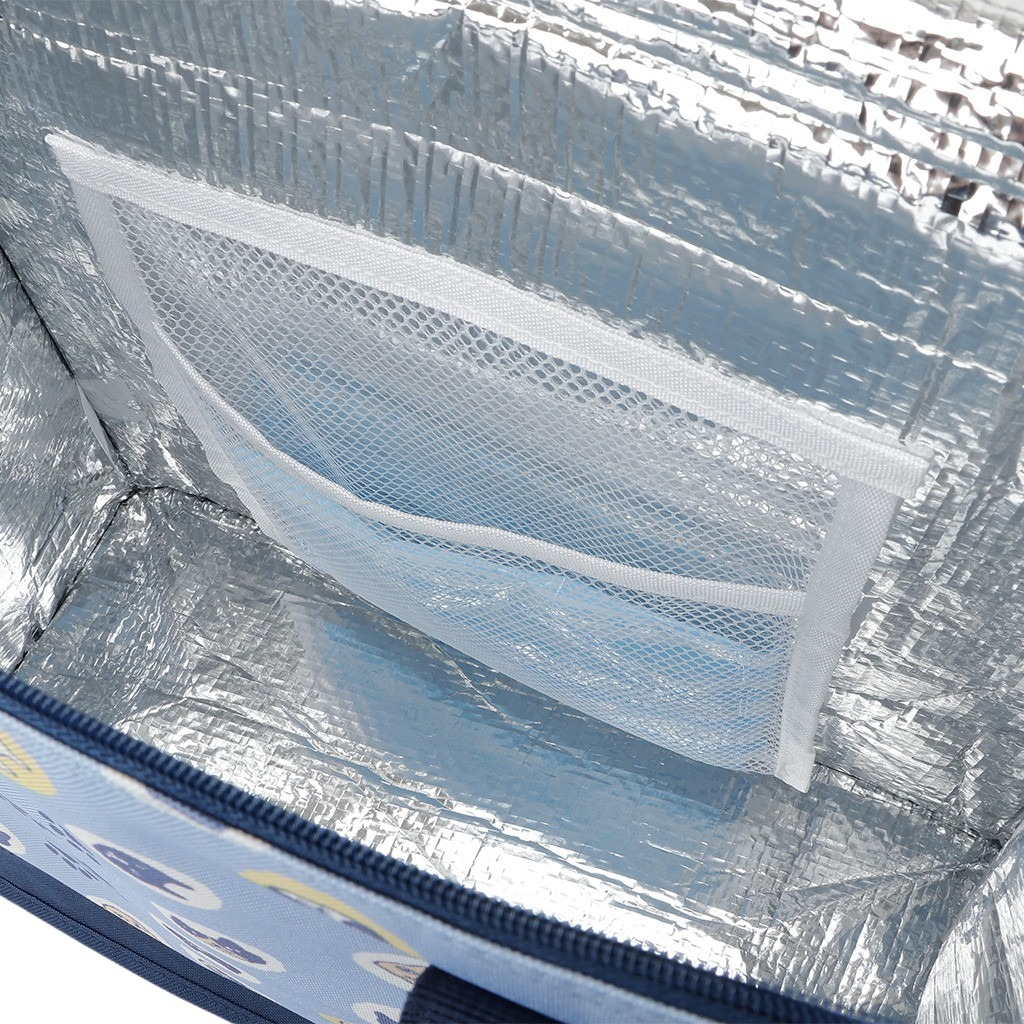  [mama fiore マーマフィオーレ] Picoteeシリーズ ピコティ BOX型 保温保冷トートバッグ 4WA1 | レジャー ネコ柄 猫 かわいい キャラクター 軽量 レディース トートバッグ 猫グッズ 便利 お買い物 ドット ブルー