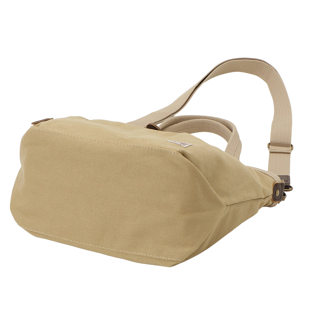 帆布工房 PEARIIシリーズ| バイカラー仕様 2WAY ハンドバッグ ショルダーバッグ 軽量 お弁当 天然素材 帆布 本革 底板付き ナチュラル カジュアル レディース はんぷこうぼう 3X40 