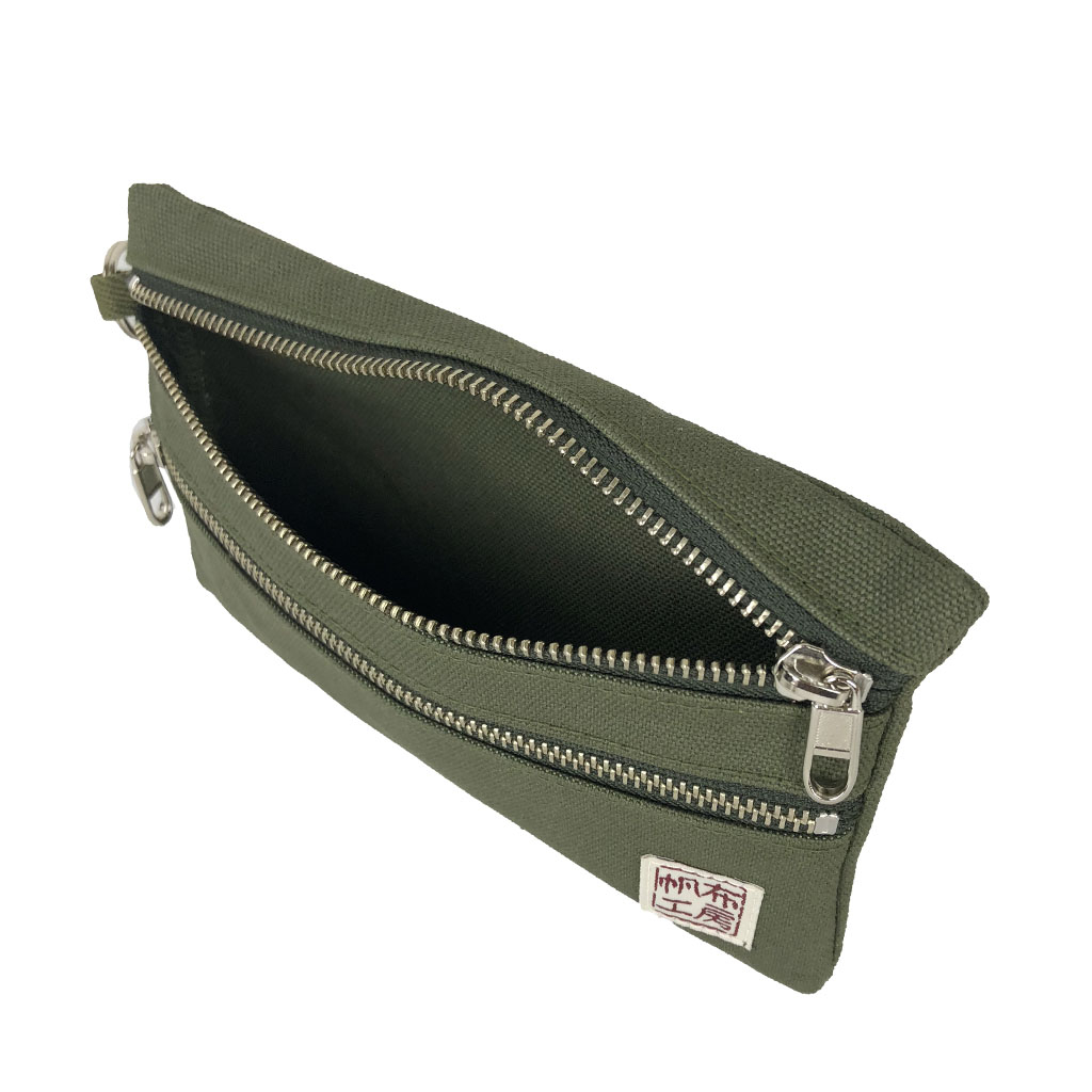 倉敷産帆布 日本製ポーチ 3J35 [帆布工房 はんぷこうぼう] ミニポーチ 筆箱 帆布 キャンバス ビンテージ