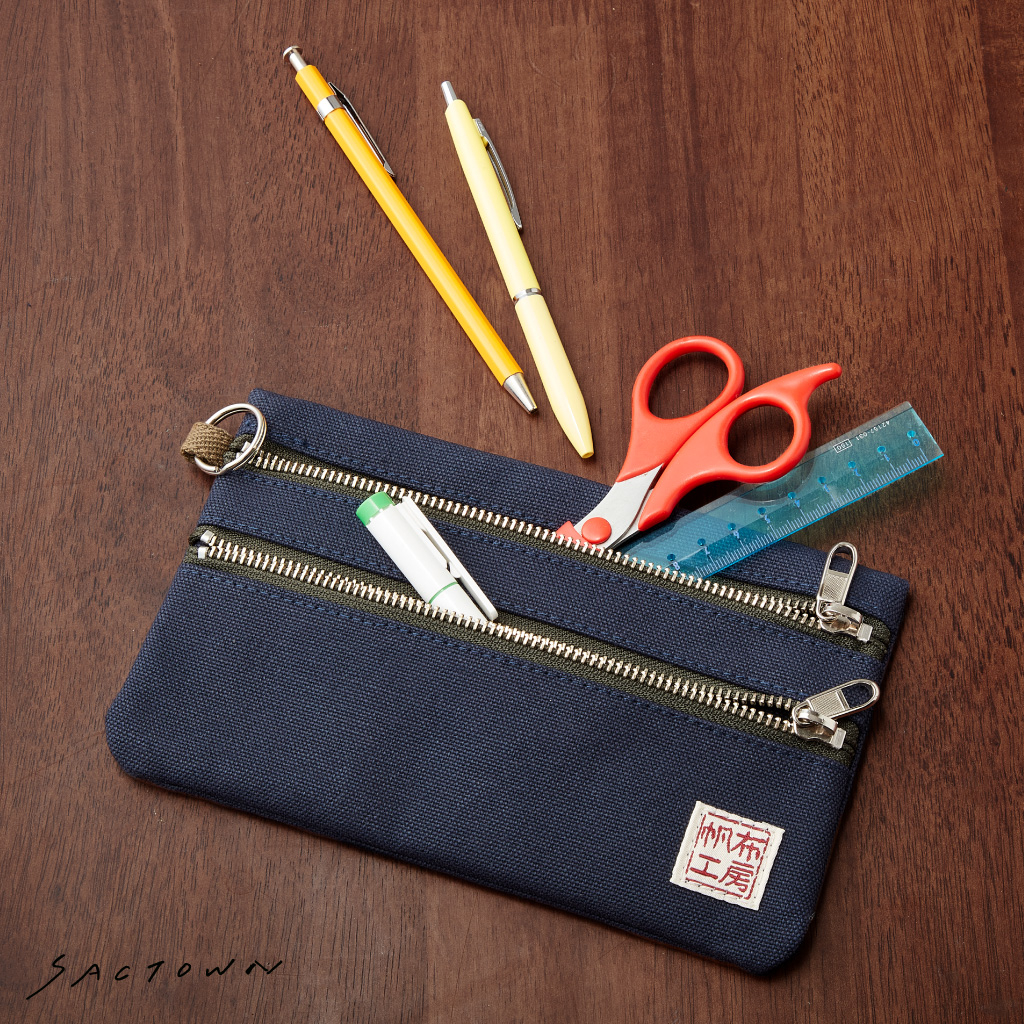 倉敷産帆布 日本製ポーチ 3J35 [帆布工房 はんぷこうぼう] ミニポーチ 筆箱 帆布 キャンバス ビンテージ