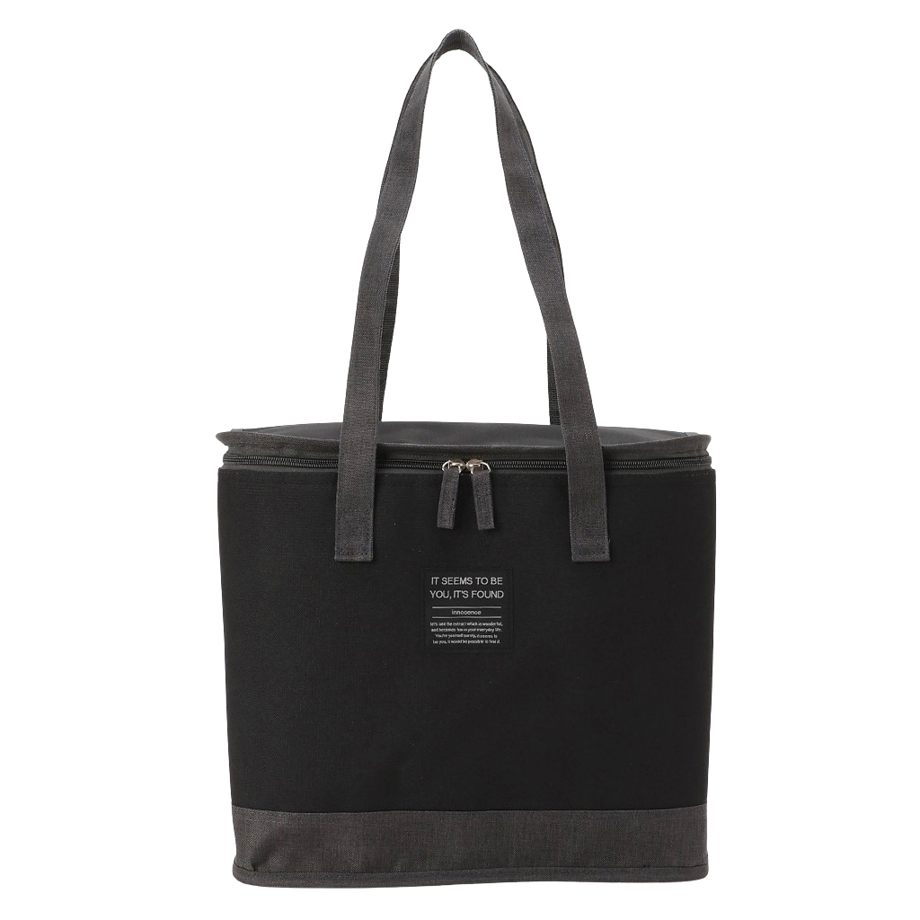  [mama fiore マーマフィオーレ] Picoteeシリーズ ピコティ BOX型 保温保冷トートバッグ 4WG1 | 無地 レジャー シンプル 男女兼用 軽量 レディース メンズ お買い物 ピクニック 運動会 イベント ユニセックス ブラック