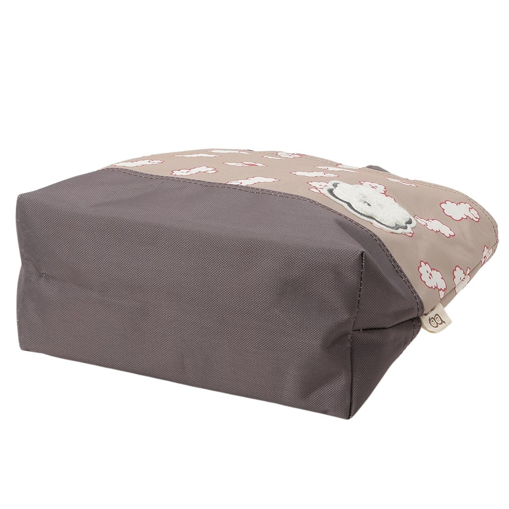  [mama fiore マーマフィオーレ] Picoteeシリーズ ピコティ 保温保冷 ランチバッグ 保冷バッグ | おしゃれ 可愛い サブバッグ 軽量 レディース キッズ 弁当袋 ミニ トートバッグ 4L 便利 モフモフ犬のモフィコ／ベージュ