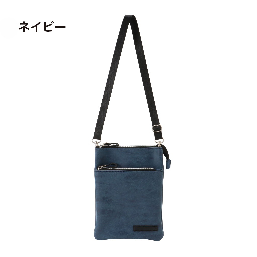 [CUBIC CORE キュービックコア] サコッシュ ショルダーバッグ 軽量 ショルダー 斜めがけ シンプル くすみカラー 薄マチ 収納力 大容量 灰色 グレー 1E31