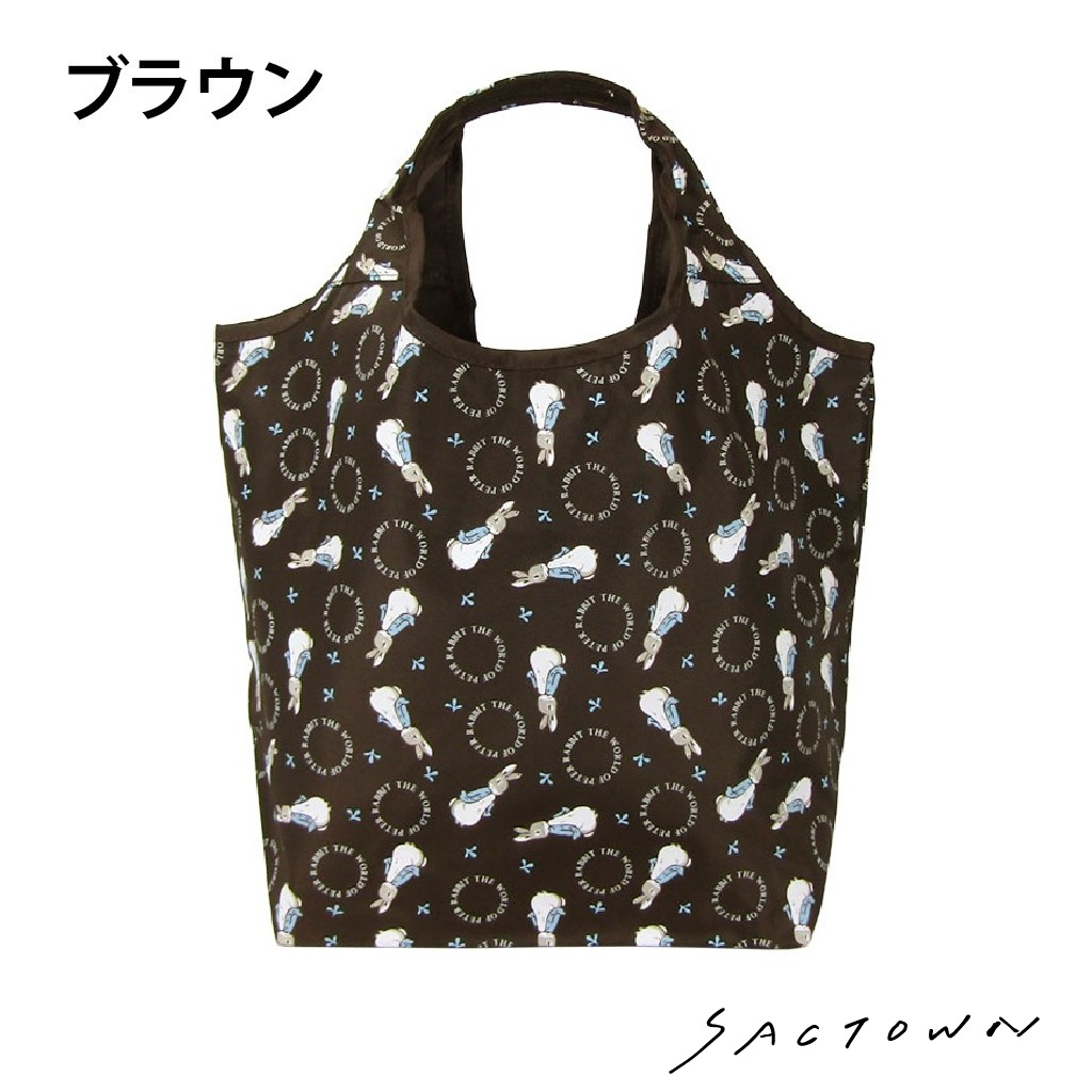 ピーターラビット（TM) |  ロゴ リース総柄 コンパクト マルシェバッグ (M) 全5色 0634