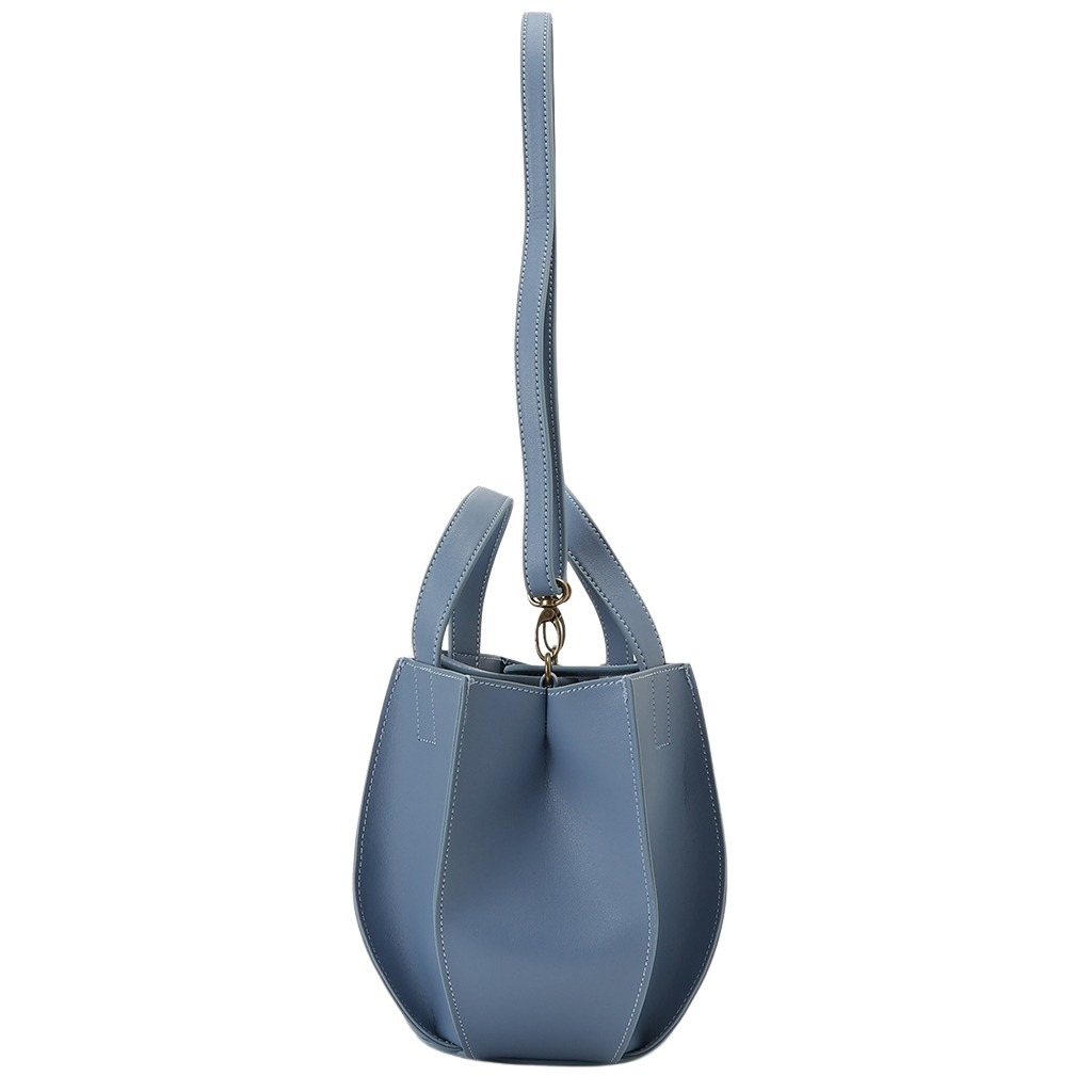 ショルダーバッグ 6242 [chiemi sacs チエミサックス] シンプル 2WAY オシャレ バケットバッグ 自立 レディース 00ブルー