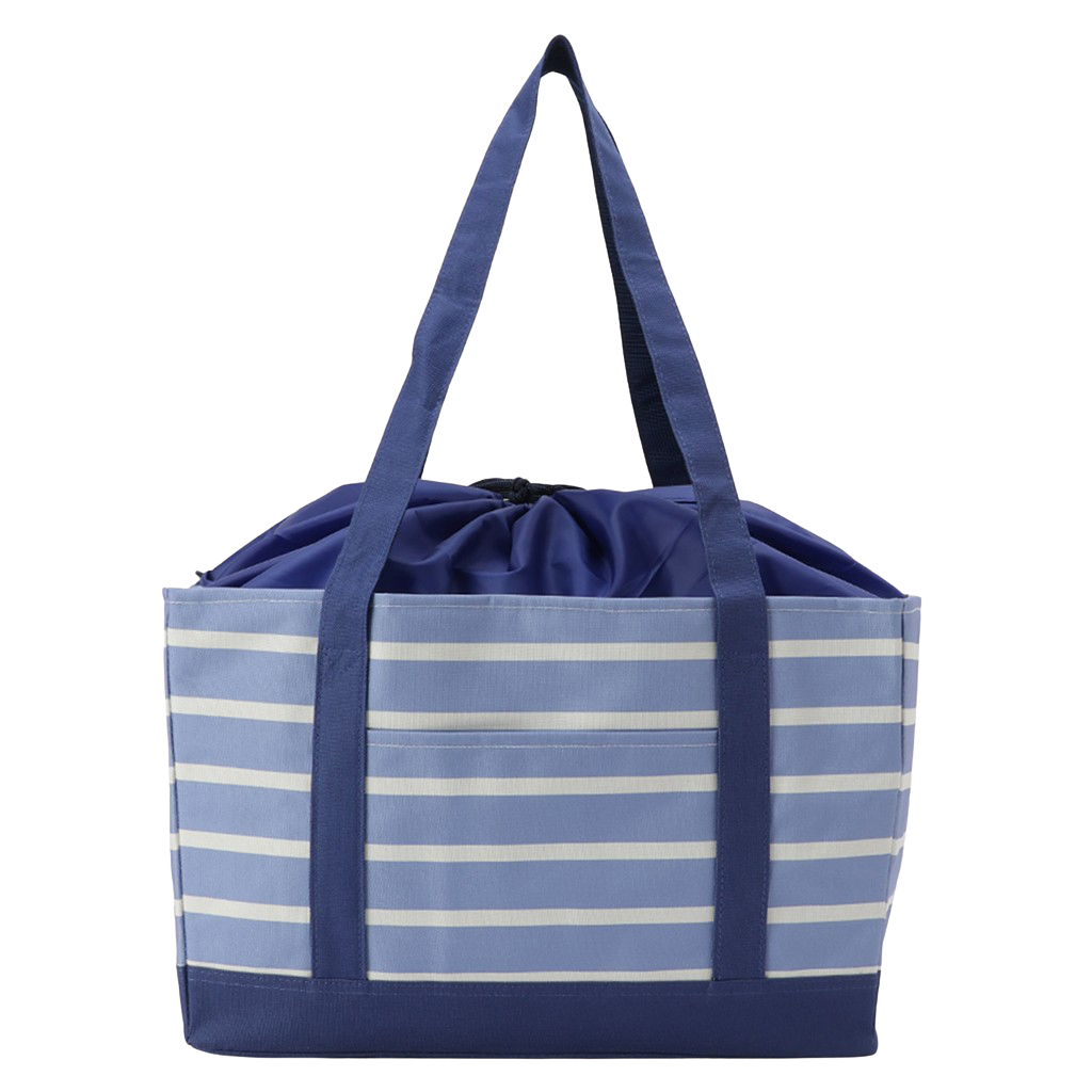 保温 保冷 レジかごバッグ 4WH4 [mama fiore マーマフィオーレ] Picoteeシリーズ ピコティ 保温保冷 マリンボーダー コンパクトレジカゴバッグ トートバッグ レディース ブルー