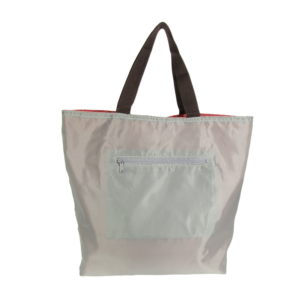 WHOLLY | リバーシブル トートバッグ | A4対応 桃色×グレー系 ピンク 3L08