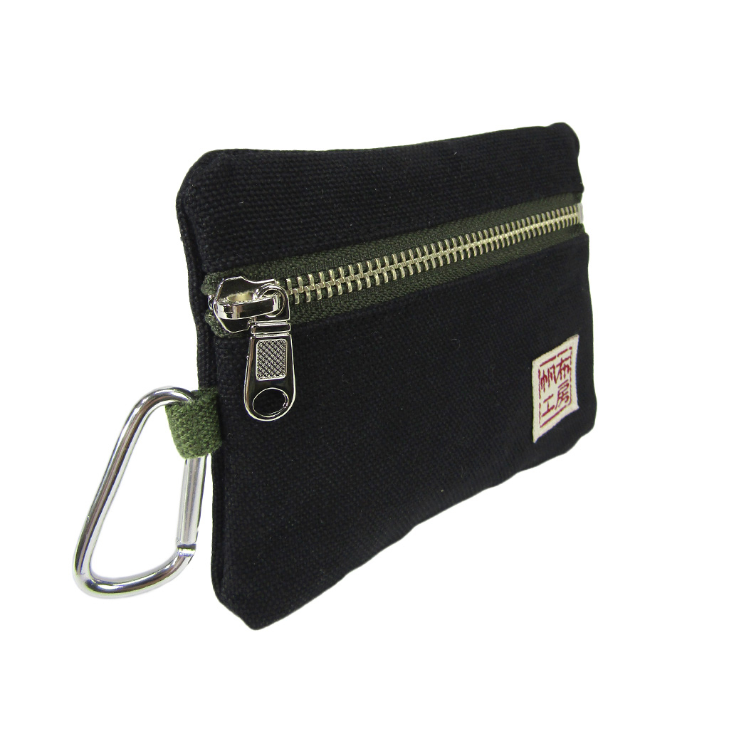 倉敷産帆布 日本製ティッシュポーチ 3J33 [帆布工房 はんぷこうぼう] ミニポーチ 帆布 キャンバス カラビナ付